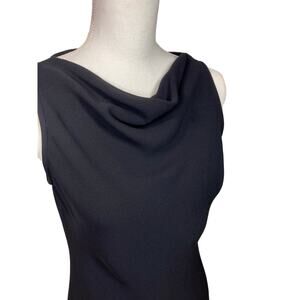 Jones New York Little Black Dress Draped Neck Sleeveless Size 10
